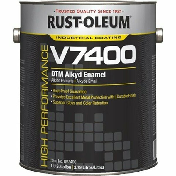 Rust-Oleum Paint, V7400, 1 gal, Yellow, Gloss, High Performance 245488